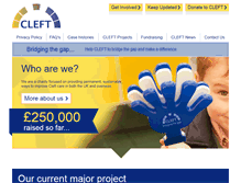 Tablet Screenshot of cleft.org.uk